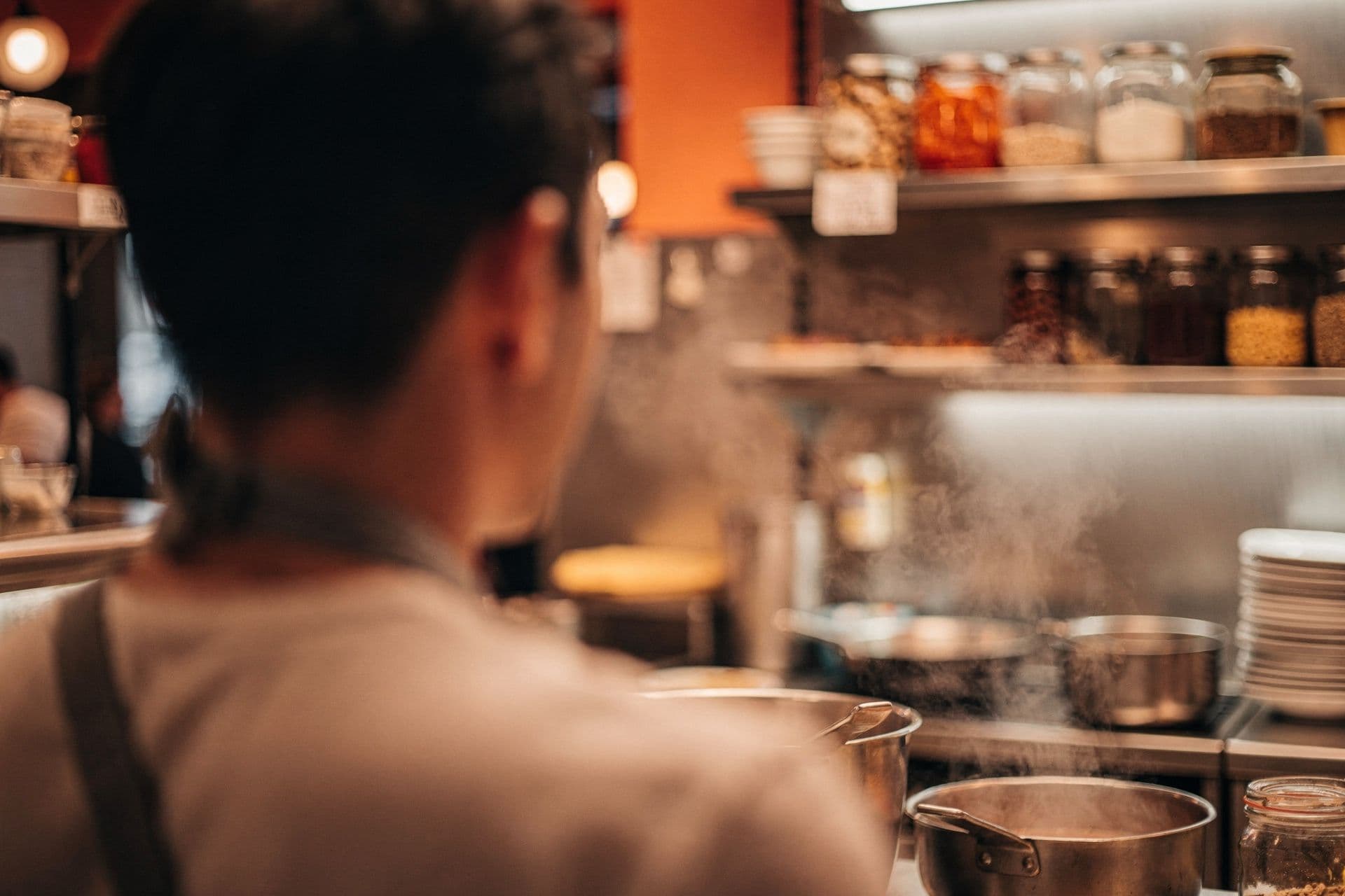 food-services small business owner in work environment