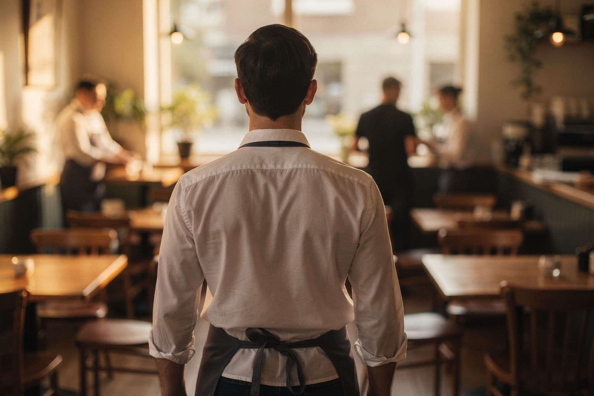 hospitality small business owner in work environment