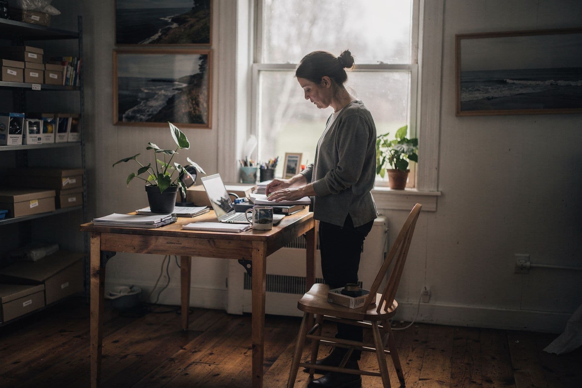 Maine small business owner preparing for the day
