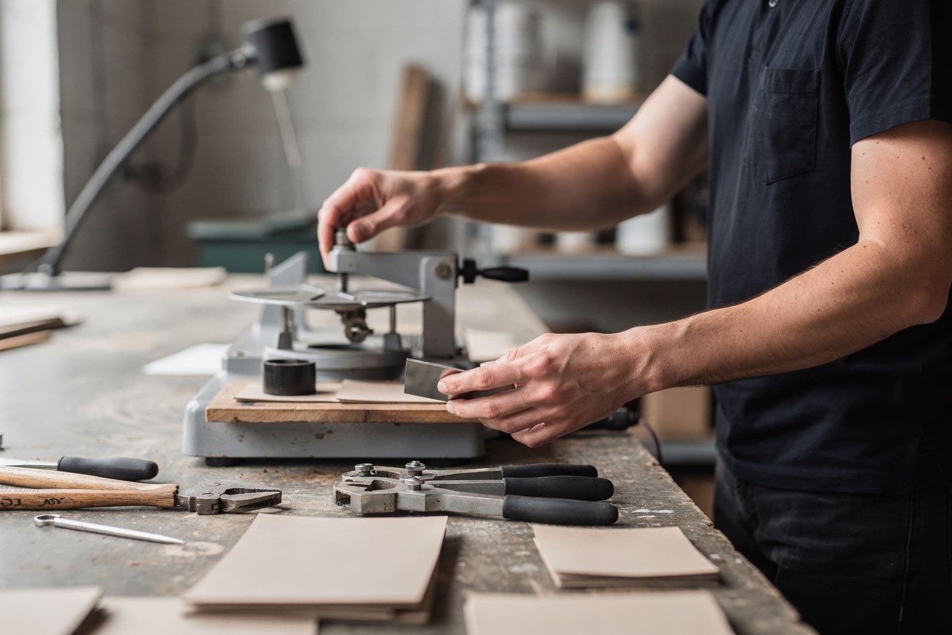 United States small business owner engaging confidently with their work