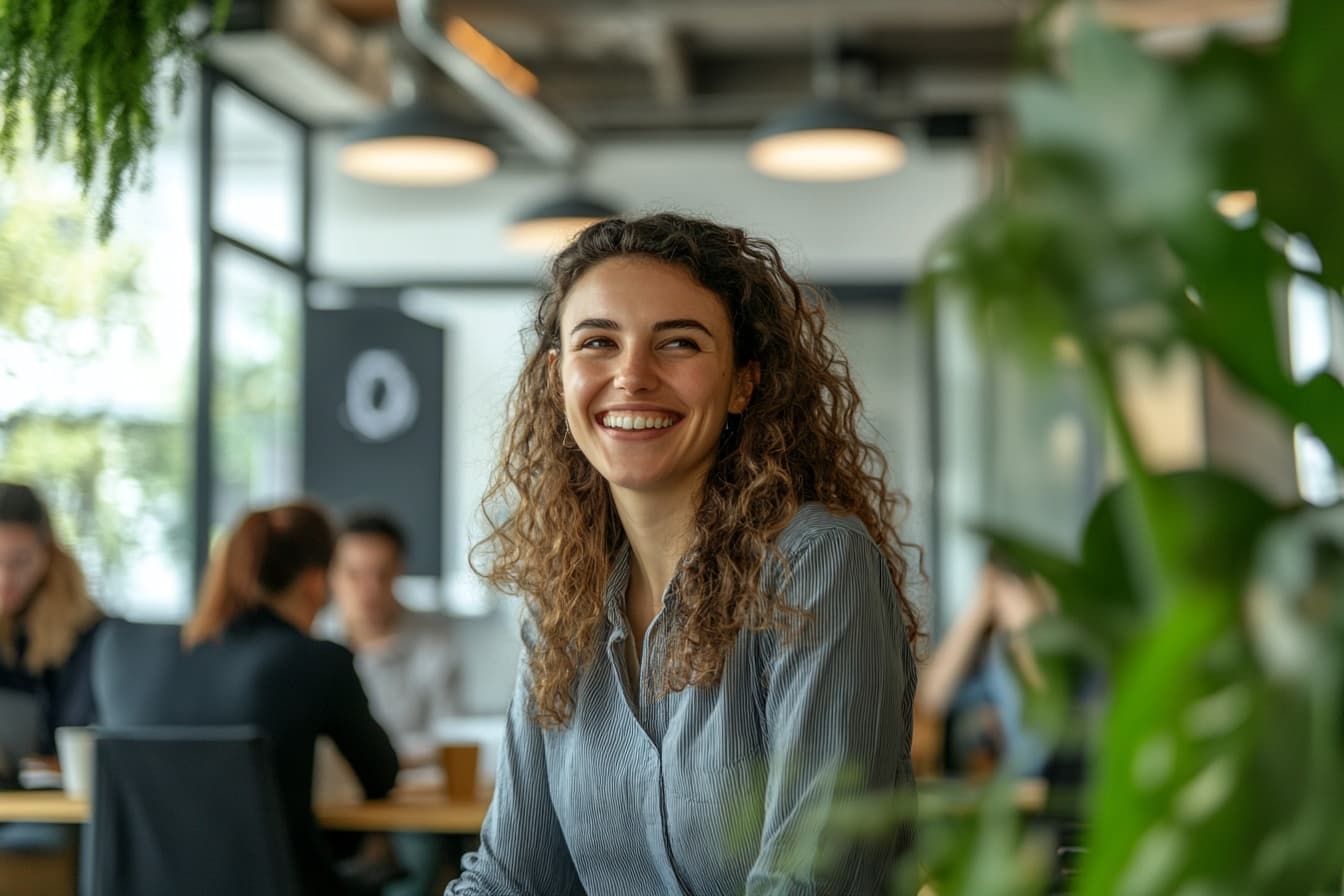 Smiling team member in our modern office environment