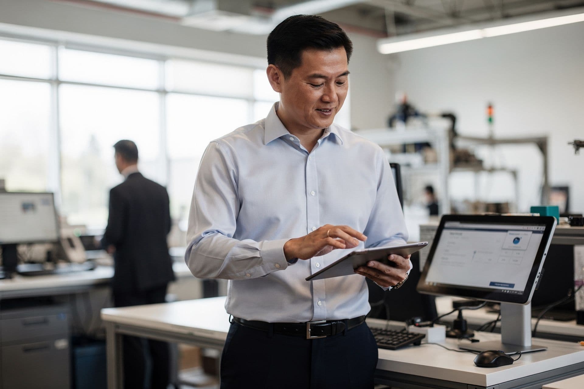 Gregory Xiong, Chief Executive Officer of Sierra Peak Tech Solutions a technology business in Northern California standing comfortably