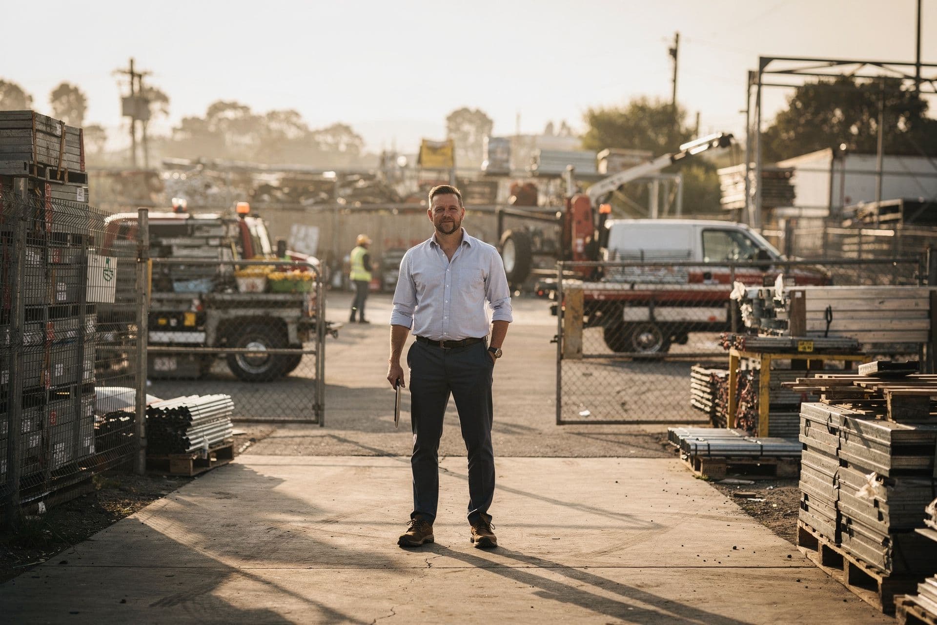 Kevin Harmon, Chief Operating Officer of Zenith Business Solutions a business-services business in Southern California standing with a grounded, confident posture