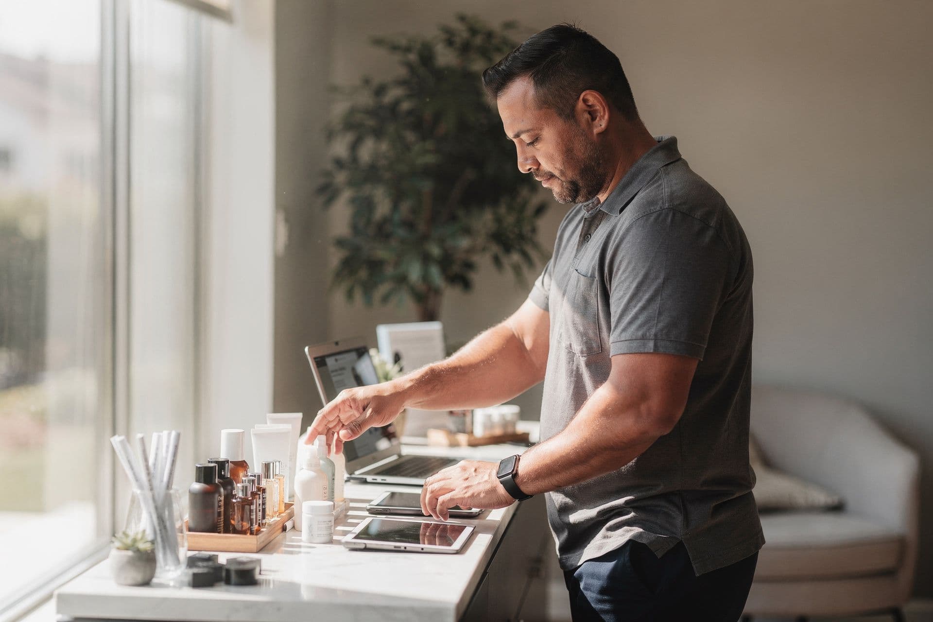 Orlando Eugene, Owner & Wellness Director of Elite Spa Wellness a personal-services business in Southern California standing with a calm, assured presence