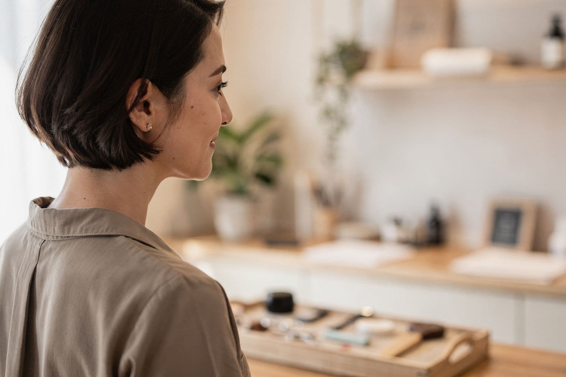 personal-services small business owner in work environment