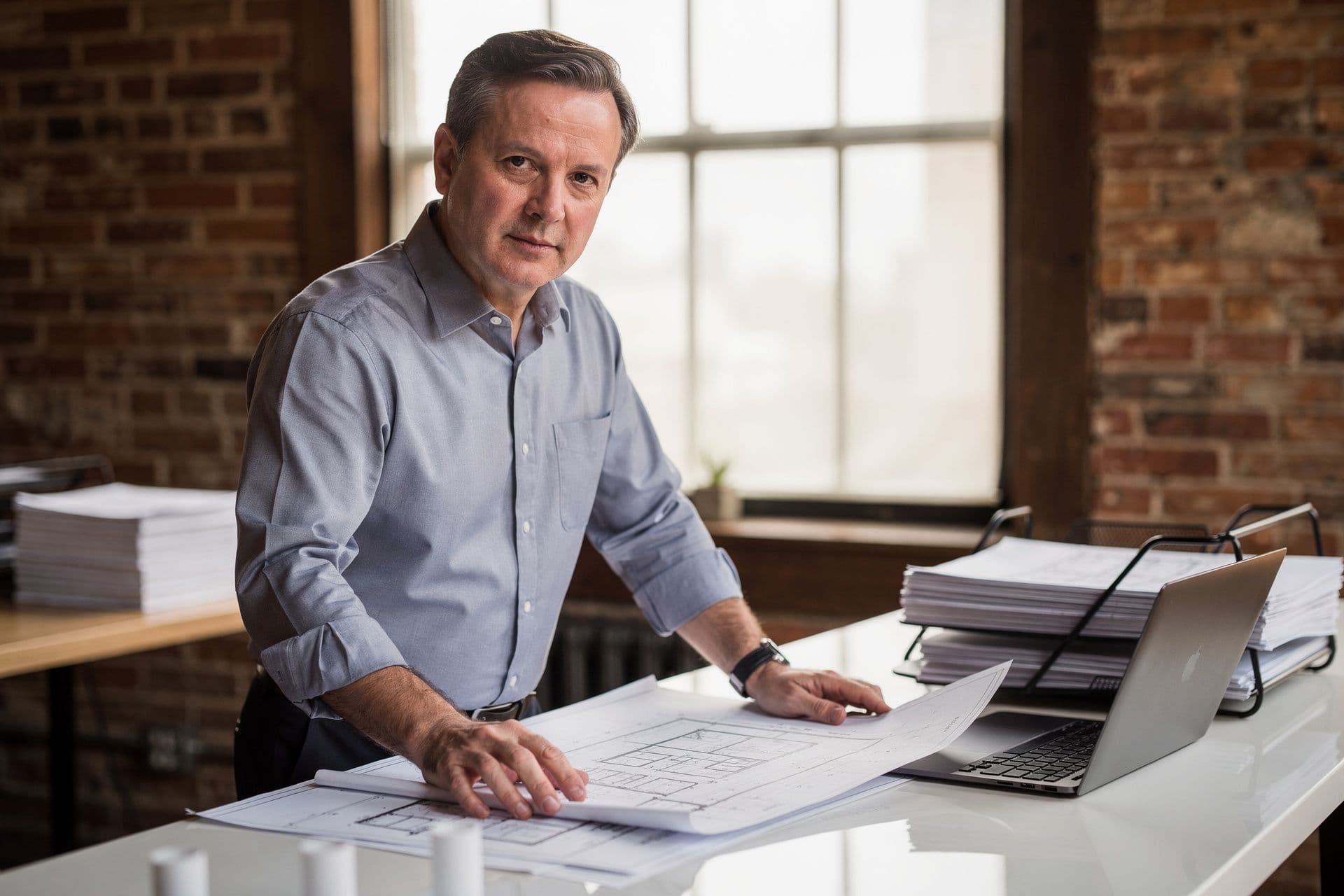 Thomas Underwood, Principal Broker and Managing Director of UrbanTrust Properties LLC a real-estate business in New York standing confidently