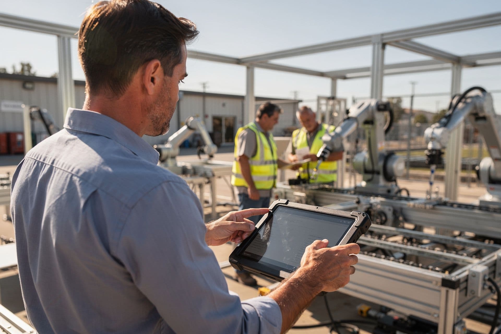 Zachary Underwood, Chief Technology Officer of TechVision Solutions a technology business in Southern California standing with a steady, professional presence